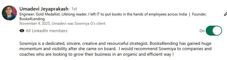 Umadevi Jeyaprakash's Google review of Raise Eagle